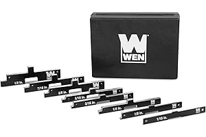 Wen Aluminum Precision Setup Blocks, Eight-Piece Gauge Set for Router Tables, Table Saws, Band Saws, and Woodworking (10408)