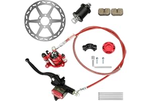 SHIQINHA Upgraded Mini Bike Hydraulic Brake Disc Caliper Kit Replacement for Baja Doodle Bug DB30 Blitz Dirt Bug Predator 79cc 97cc 2.8hp Mini Bike Brakes Parts with Master Cylinder Chain Tensioner