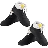 LAMTOP 2 Pairs Dance Shoe Socks Over Sneaker for Smooth Floors,Socks Over Shoes, Overshoes for Sneakers, Protect Knees Shoe Sliders Ballet Dancer Turning Black