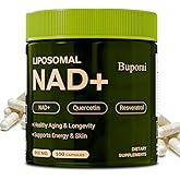 Buporai NAD Supplement 900mg with Resveratrol & Quercetin, NAD Supplement for Anti-Aging, Cellular Energy & Repair-100 Capsules