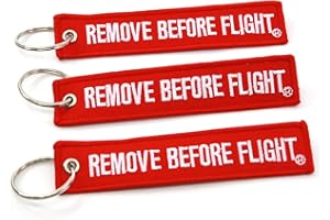 Rotary13B1 Remove Before Flight Key Chain - 3 Pack Red