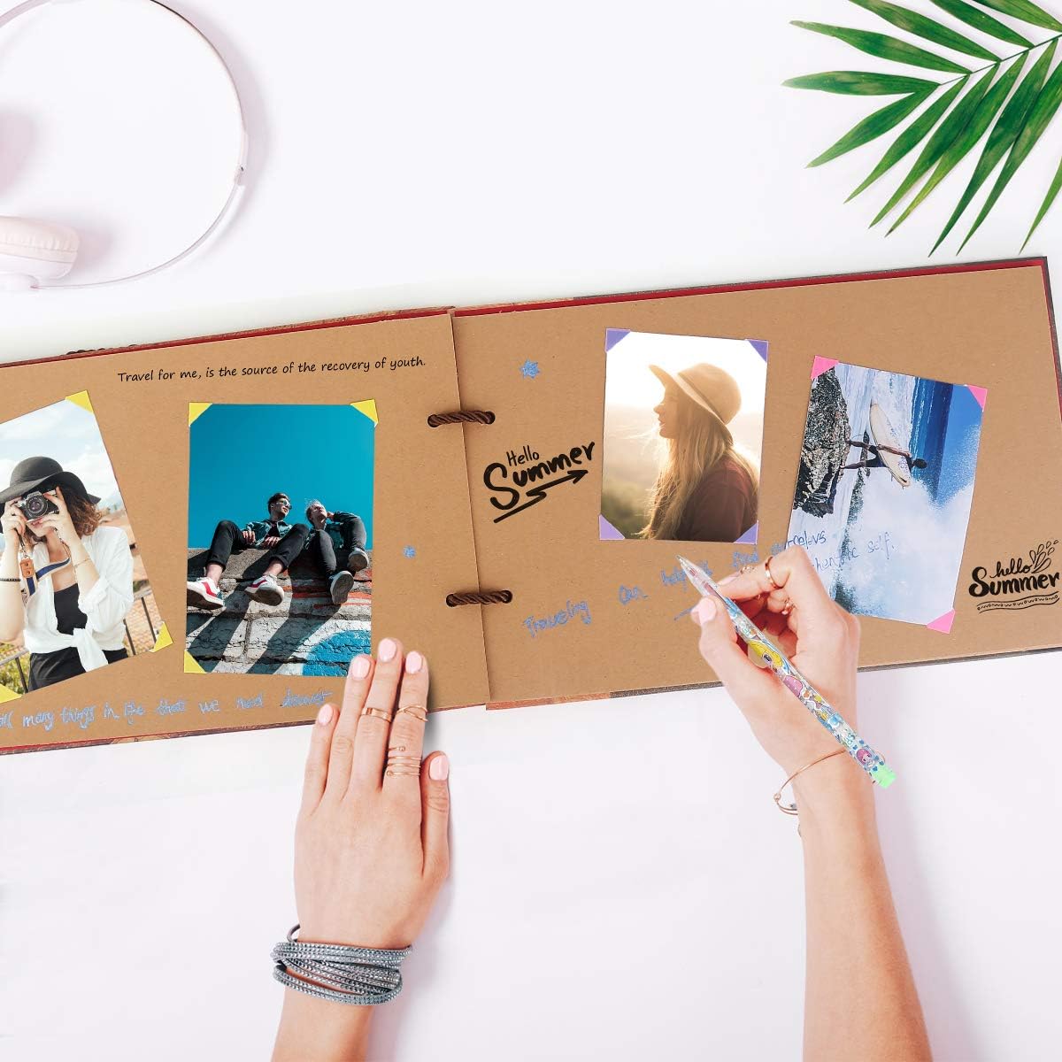 Our Adventure Book, Photo Album Scrapbook, Handmade DIY Photo Book, Family Scrapbook, Wedding Memory Book, Birthday Guest Book, Travel Scrapbook for Christmas, Anniversary, Travelling, Baby Shower