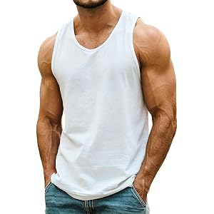 Tank Tops for Men Summer Vintage Sleeveless Big and Tall V Neck Shirts Casual Loose Beach Vacation Tank