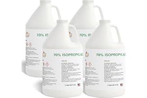 FIVE STAR MATERIALS RESOURCES Isopropyl Alcohol 70% | High Purity Multipurpose Cleaner and Solvent - Home, Labs, Commerial Use | USP Grade (4 Gallon (512 fl oz))