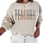CUSTOM Unisex Teacher Last Name Sweatshirt and Hoodie, Cute Personalized Gift for Teacher Appreciation UNISEX