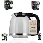 12 Cup Replacement Glass Carafe for Hamilton Beach Coffee Maker Flex Brew 49933 49980A 49980Z 49940 49947 49950 49954 49956 49958 49976, NOT fit 49902 49904, 46290 46299 46293 43874 49630 49615