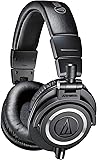 Audio-Technica ATH-M50x Professional Studio Monitor Headphones, Black, Professional Grade, Critically Acclaimed, With…