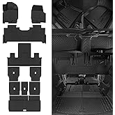 NQOQN Floor Mats for 2025 Ford Expedition 7 Seats(2 Row Bucket Seat) All Weather Floor Mats & Trunk Mat & 2nd/3rd Backrest Mats for Ford Expedition Floor Liner Accessories