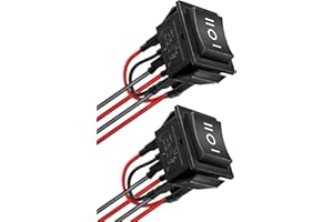 URANT Polarity Instantaneous Switch 10A 20A Motor Control 6 Pin 3 Position ON-Off-ON AC 125V-250V Black for Rocker Toggle Switch Automotive, Linear Actuator