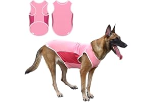 UNIPUP UPF 50+ Sun Protection Sports Fan Pet T-Shirts,Quick-Dry Soft Dog Clothes for Large Dogs Girl, Breathable Dog Tshirts with Reflective Strip Sleeveless Dog Vest Pet Apparel