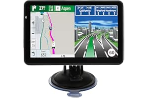 LEIENSI Car GPS Navigation, Latest 2025 Map 7-Inch GPS Navigation System for Car with Turn-by-Turn Directions, Touchscreen Display, Windshield Mount，Pre-Installed North America Lifetime map Free Update