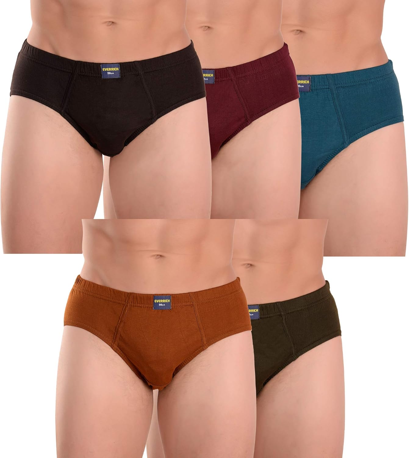 Buy EVERRICH Men's Cotton Briefs Underwear Combo Pack of 5 at Amazon.in