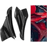 Hoiricn 2PCS Motorcycle Fairing Wings, Glossy Carbon Fiber Motorcycles Aerodynamic Wing Kit, ABS Fashion Motorcycles Side Wing, Universal Motorcycle Fairing Winglets, Car Accessories and Parts