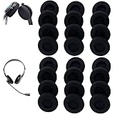 xieyaxie 24 Pack 55MM Black Headphone Earpads Replacement Cushions | Soft 55MM Foam Headset Ear Covers &amp; Cushions,24 Pack, Universal Fit for Office Telephone Headsets for Daily Use
