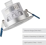 SEBSON PIR Sensor Ceiling 360° Flush Mount Infrared Motion Detector LED 3-8m view 4