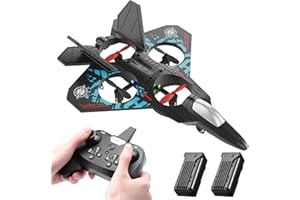 ANTSIR Foam RC Plane for kids 8-16, 2.4Ghz Remote Control Airplane with Light, 360° Flip, Stunt Roll, Hovering for Boys beginners(Blue)