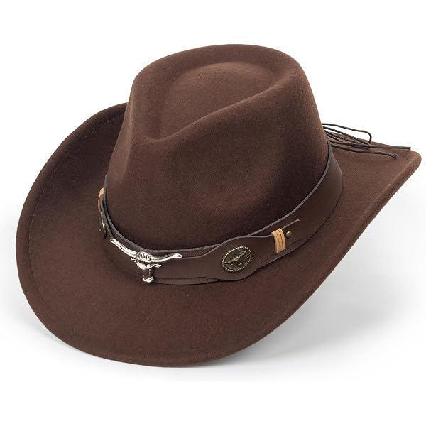 7276 Western Cowboy Hat For Men Women Wide Brim Felt Fedora Cowgirl Hats 2026 Men Women Classic Western Cowboy Cowgirl Belt Fedora  main image 2
