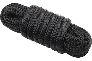 BildeeMait 4.5M for Marine Dock Lines (1/2"" or 3/8"") ° Premium Nylon Mooring Ropes with Loop, Shock-Absorbing & UV-Resistan