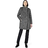 Kenneth Cole Women's Houndstooth Wool Blend Knit Coat