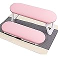 Beloving Arm Rest for Nails Tech, Foldable PU Leather Nail Arm Rest for Hand Holder, Hand Rest Cushion Pillow with PVC Table