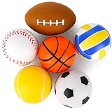 MCPINKY 6PCS Foam Stress Balls Bulk, 2.5inch Mini