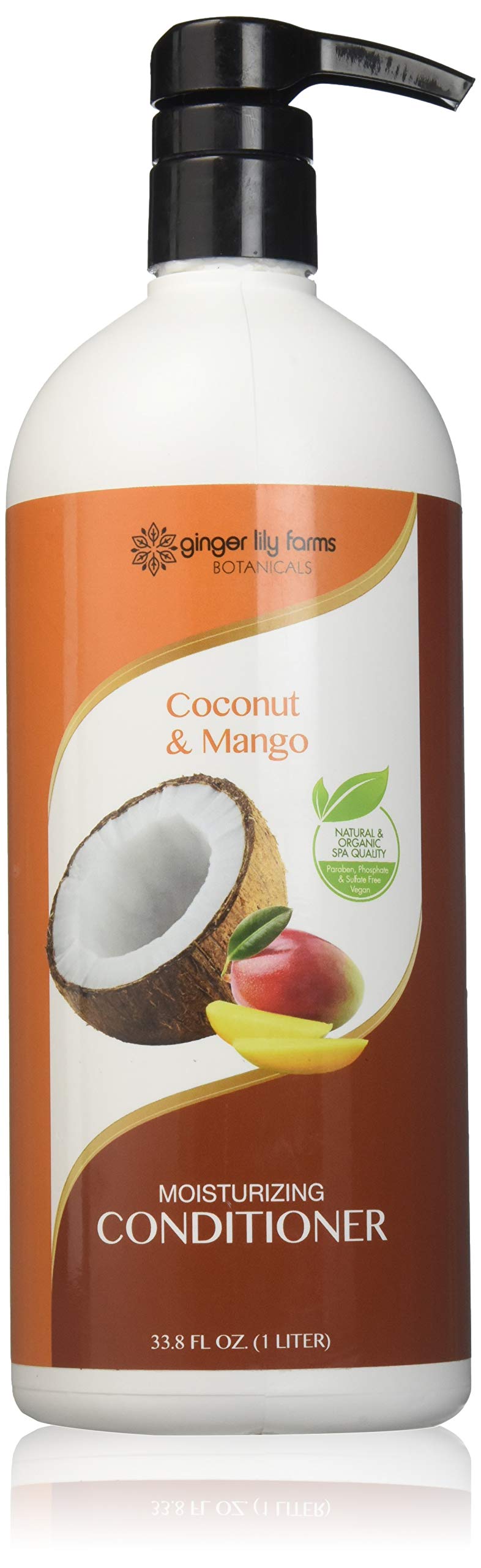 Ginger Lily Farms Botanicals Moisturizing Shampoo Coconut & Mango, Liter, 33.8 oz
