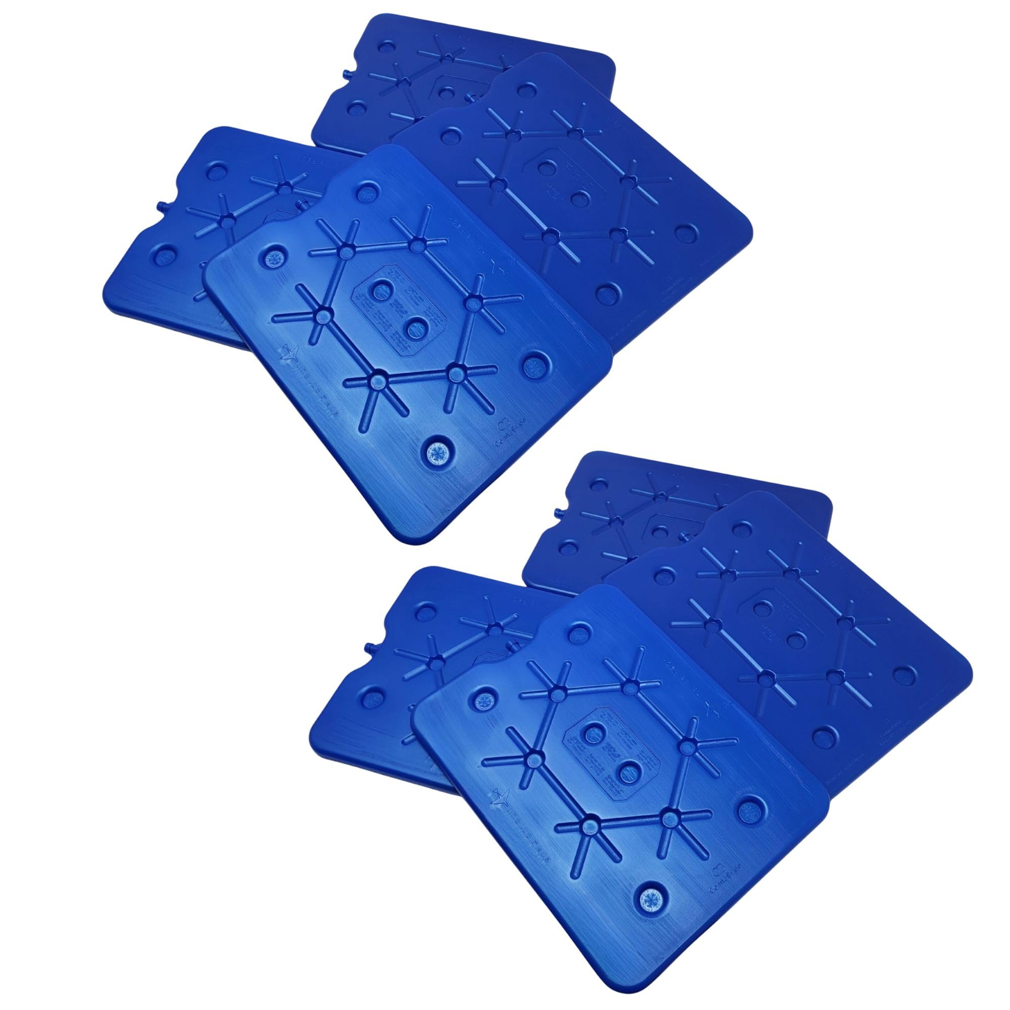 ToCi XXL Ice Pack Freeboard 32 x 25 cm with 800 ml Blue Cooling Elements Ice Pack for Cool Bag Cool Box Ice Box - 8 Items