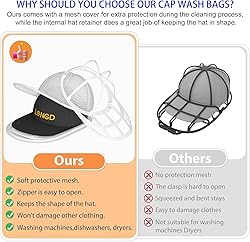 LONGD Baseball Cap Washer Cage - Sturdy Frame