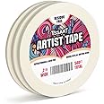 TSSART 3 Pack White Artist Tape - Masking Artists Tape for Drafting Art Watercolor Painting Canvas Framing - Acid Free 0.2 In
