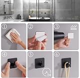 Aikzik Self Adhesive Hooks 4 Stainless Steel Heavy Duty Waterproof Black view 5