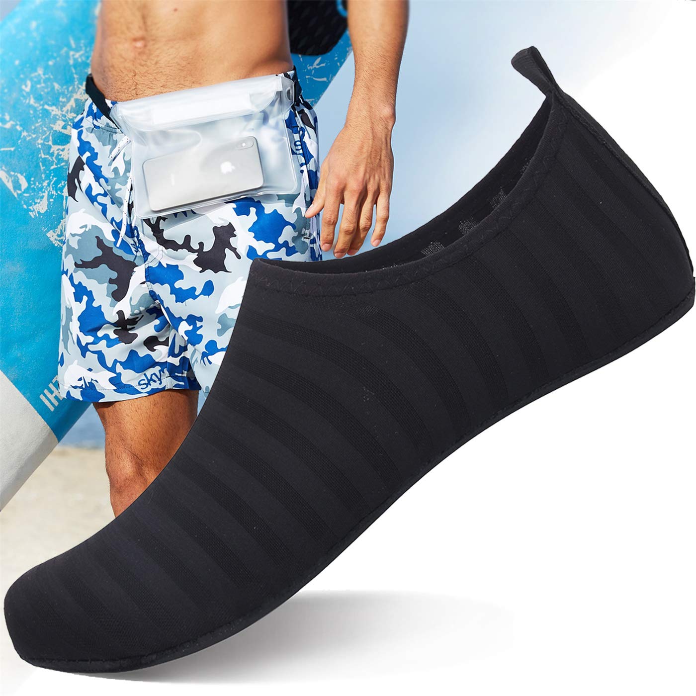 Centipede Demon Mens Water Shoes Quick Dry Surf Barefoot for Swim Diving Sports Pool Beach for Men with Waterproof Pouch Waist Strap