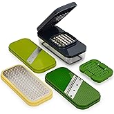 Joseph Joseph Multi-Prep Compact 4-in-1 Multifunctional Set, Kitchen Vegetable Chopper & Dicer, Cheese Grater, Mandoline Vegg