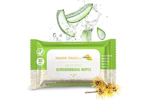 DIAMOND WIPES Tender Touch Hemorrhoid Wipes with Witch Hazel and Aloe, Flushable Medicated Wipes for Hemorrhoid and Vaginal Relief - Postpartum-Safe, Fragrance-free, Travel Size, 1 Pack, 48-ct.