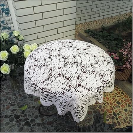 Tovaglia A Mano Uncinetto Pizzo Crochet Divano Asciugamano Tovaglia Quadrata 120 Cm 119 9 Cm E Divano Asciugamano 50 Cm 50 Cm Cotone White L 120x120cm 47 2 X47 2 Tablecloth Amazon It Casa E Cucina