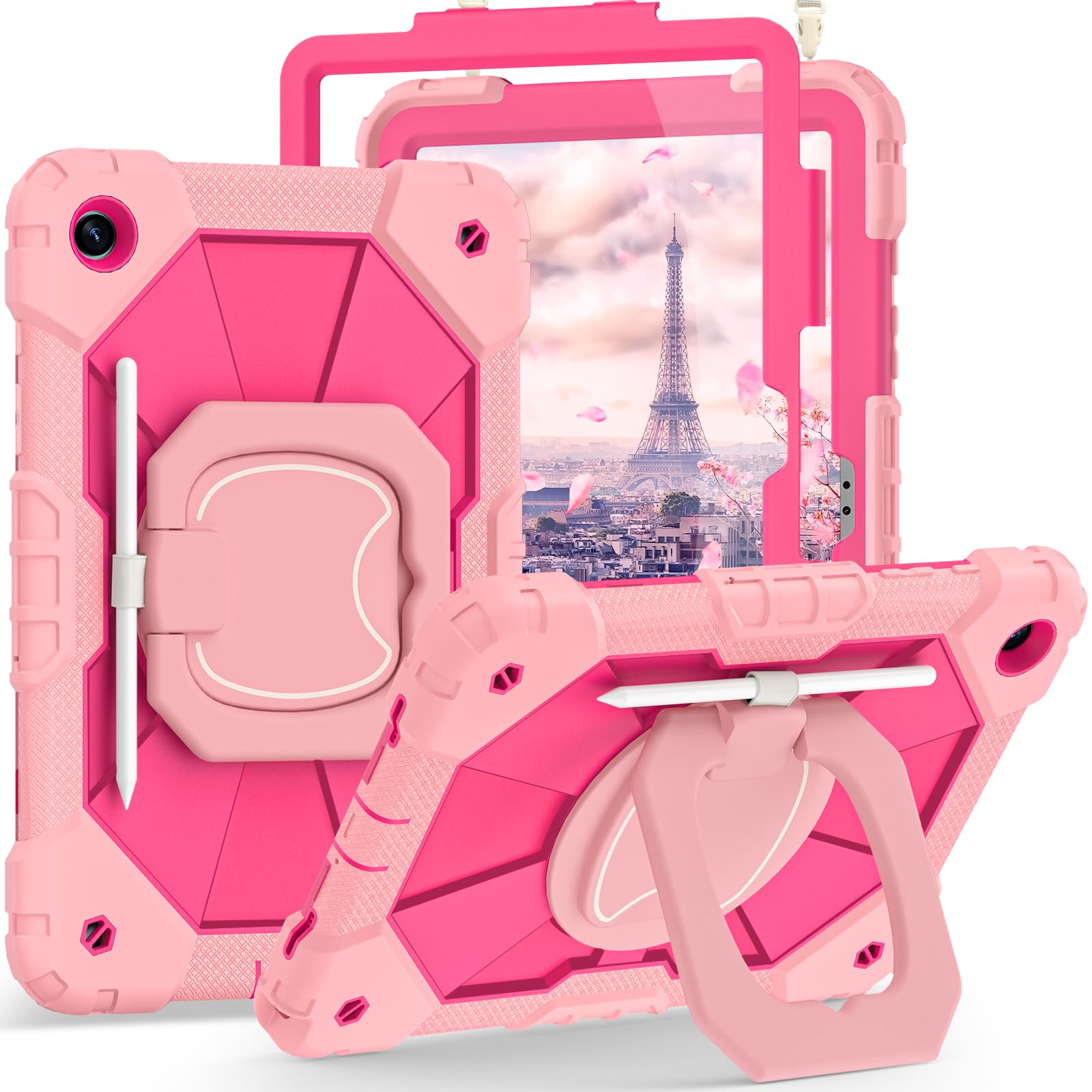 Photo 1 of Auizotl Case for Samsung Galaxy Tab A9+/ A9 Plus 11 Inch (SM-X210/X216/X218) with Screen Protector/360 Rotating Stand, Military Grade Shockproof Cover for A9 Plus Tablet Case