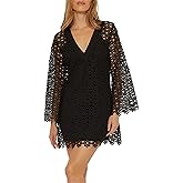 Trina Turk Womens Chateau Bell Slip Dress, V-Neck, Beach Cover Ups for WomenSwimwear Cover Up