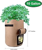 Anwenk 10 Gallon Potato Grow Bags 4Pack with Flap Window & Handles view 4