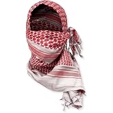 M MCGUIRE GEAR Shemagh Tactical Scarf, Middle Eastern Desert Hood, Bandana, Keffiyeh, Military Style, 100% Cotton, 42" x 42"