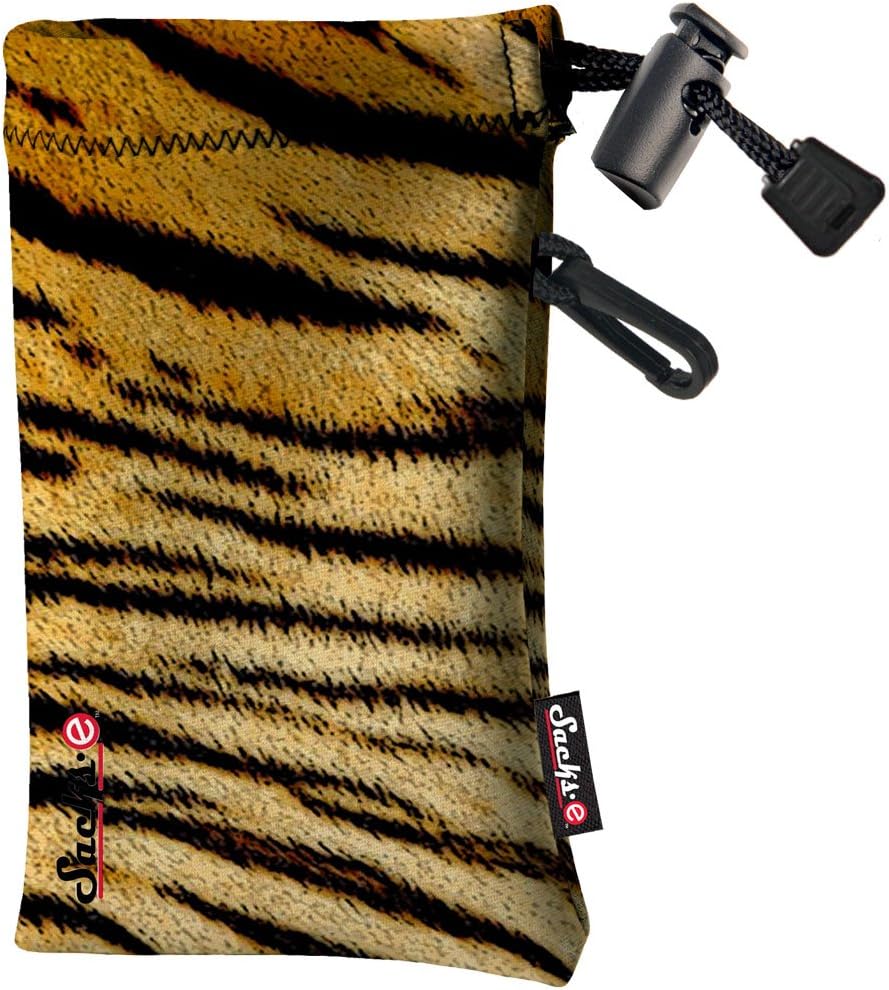 Sacks-e Cell Phone Pouch with Microfiber Inside - Fits iPhones, Samsung Galaxy S3, S4, S5, HTC One, LG Nexus 5 and other phones