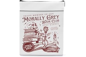 QINGTAI Dark Romance Skull Book Sleeve Skeleton Book Cover Book Lovers Gifts Book Pouch Book Club Gifts Bookish Gifts Book Protector Book Gifts for Readers Women Girls Christmas Halloween Birthday Gifts