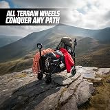 MoverX 70L Festival Trolley on Wheels Folding Wagon Portable Camping Cart Black view 4