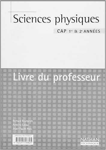 Download Sciences physiques, CAP (Manuel du professeur) PDF