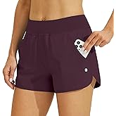 Willit Women's 3" Swim Board Shorts Swimming Bottoms with Brief Liner Quick Dry UPF 50+