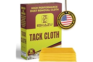 EZ ESHAZU Eshazu Premium Tack Cloth Pack of 06 – Professional Grade Dust and Particle Remover for Woodworking and Painting – Tack Rags for Surface Cleaning – Silicone & Wax Free, Anti-Static