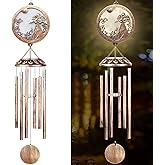 FSVGYY Solar Angel Wind Chimes for Outside-Memorial Wind Chimes- Memorial Wind Chime for Garden/Patio Decor Gifts for Mom Women-Loss of Loved One (33 Inch Deep Tone)