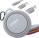 OHMO Collapsible Large Dog Bowl 800ml Carabiner Foldable Silicone Bowl