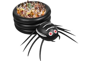 xutengy 59 Inch Halloween Spider Party Drink Cooler Party Beverage Holder，Inflatable Halloween Birthday Party Decorations Ice Bucket , Trick or Treat Toys, Halloween Party Decor Supplies