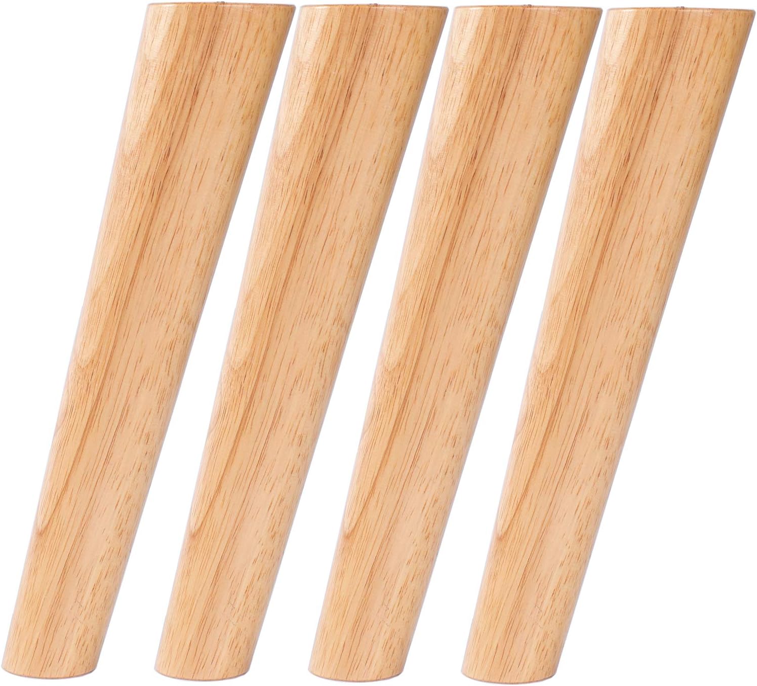 Sweet Melodi Round Solid Wood Furniture Legs Sofa Replacement Legs Perfect for Mid-Century Modern/Great IKEA hack for Sofa, Couch, Bed, Coffee Table (12 Inches,Set of 4, Original Wood Color)