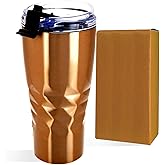 Primula Peak Hot or Cold Tumbler - Triple Layer Copper Technology Vacuum Sealed - With Matching Color Gift Box, 20 Ounce, Copper