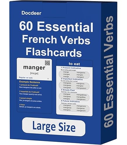 Amazon.com: 200 French Verb Conjugation Present Tense Flash Cards